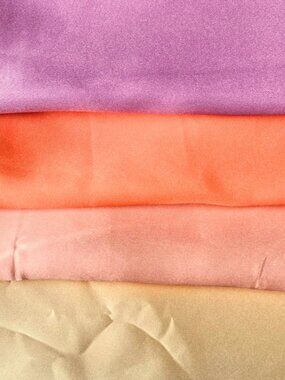 Choose Solid YELLOW Orange OR Pink in Poly-Silk 36” SCARF by ORNAMENTS